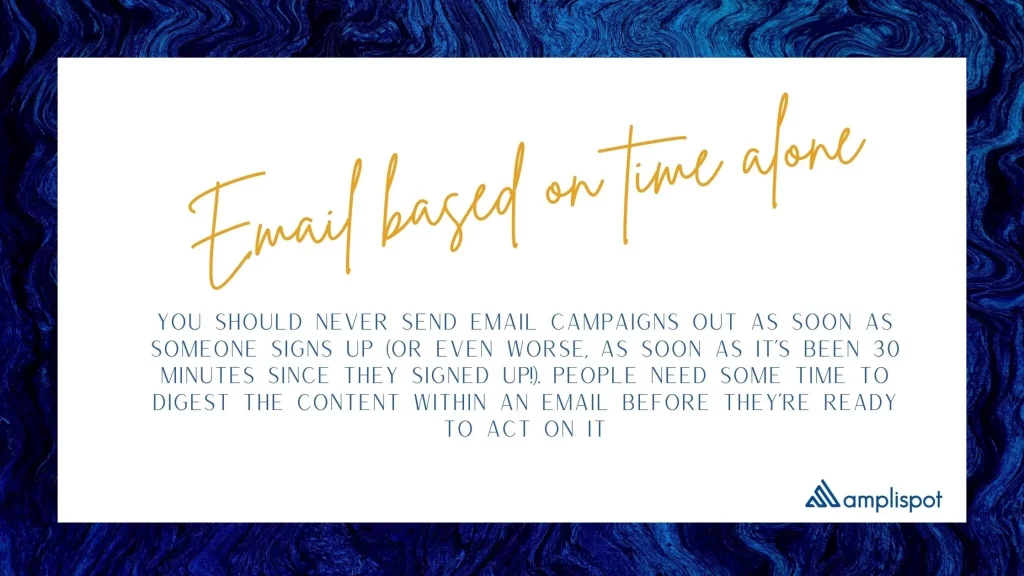 Email based on time alone