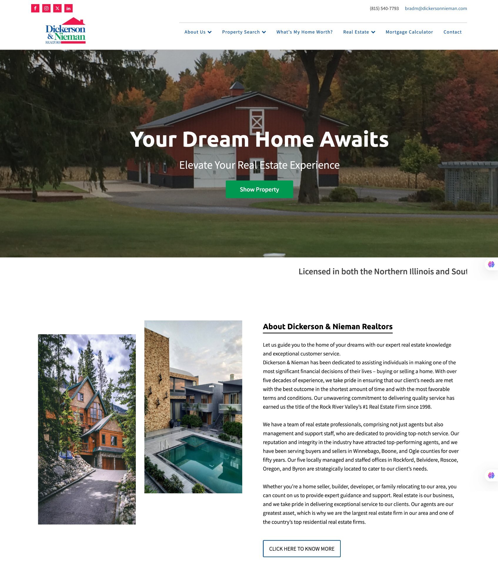 Real estate website built by Amplispot