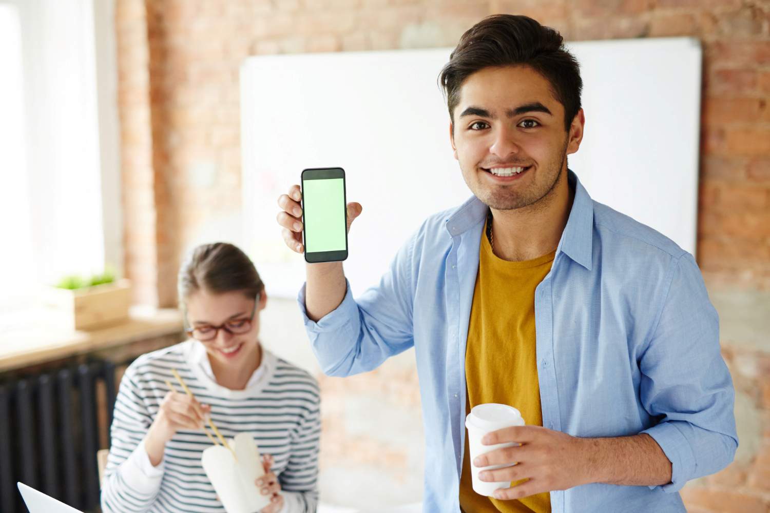 agent using a training module on a smartphone