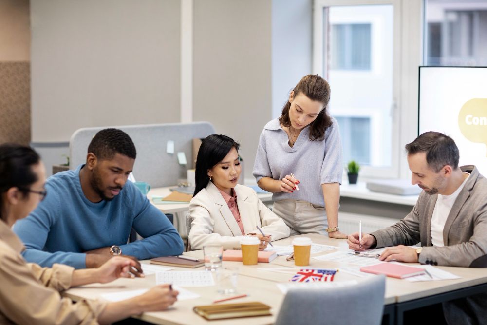 diverse, multilingual workforce learning together
