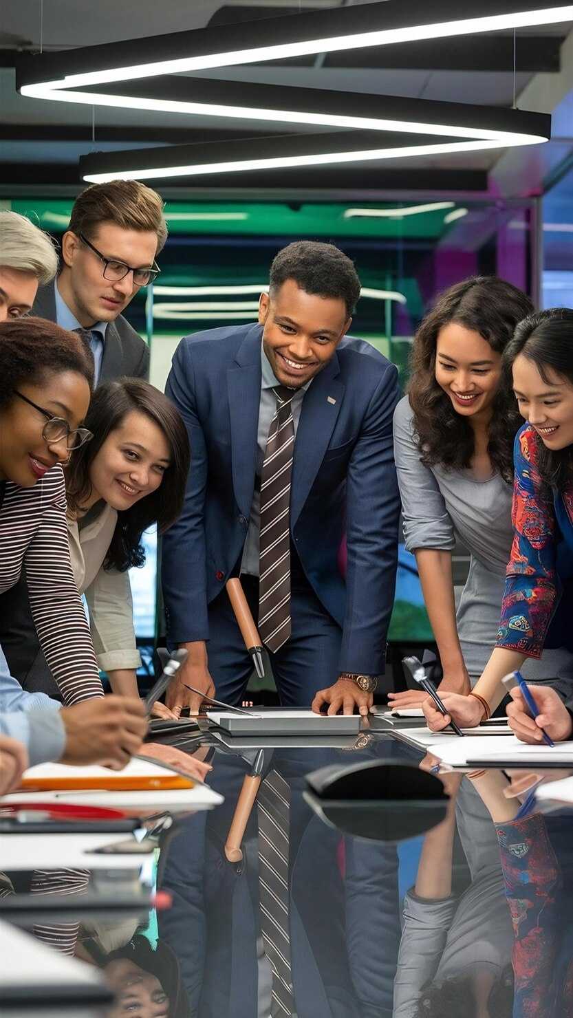 multinational retail team representing the diversity of Dubai's workforce