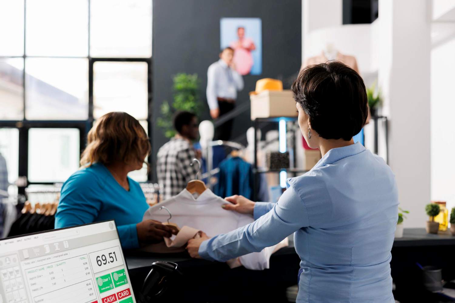 retail checkout moment compared with a financial services outcome moment