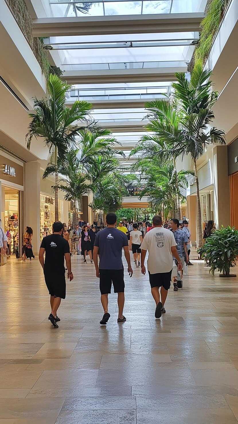 international tourists moving through Dubai Mall on tight itineraries